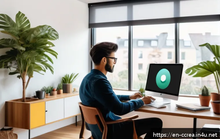 콘텐츠 제작 도구 사용법 완벽 가이드 - A modern creative workspace featuring a young professional content creator editing a vibrant social ...